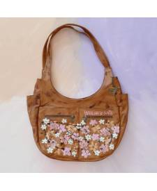 Artemisa Grey Leather Handbag